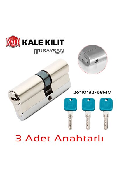 Kale Kilit KALE 164 YGS SE 68MM BAREL ÇELİK TAKVİYELİ 3 ANAHTARLI GÖBEK