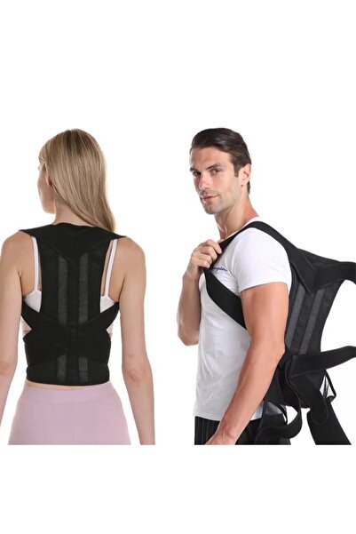 BYENS Unisex Dik Duruş Korsesi Kadın Erkek Siyah Bel Dik Durmak Için Kamburlu...