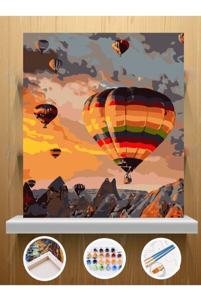 CNS HOBBY TUVAL Sayılarla Boyama Ve Hobi Seti Tuvale Gerilmiş Tablo Seti Kasn...