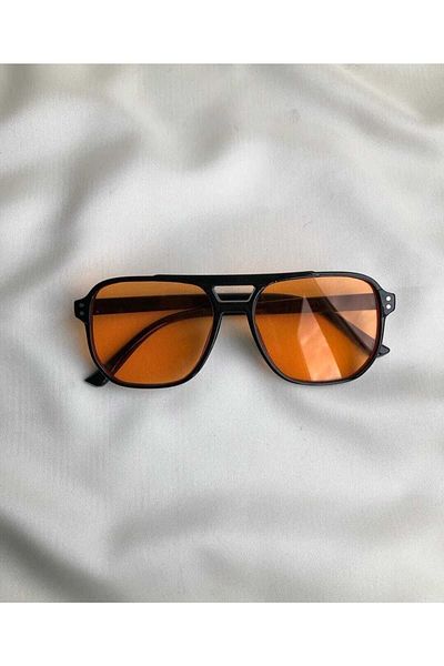 LUPİX Unisex New Season Orange Glass Sunglasses
