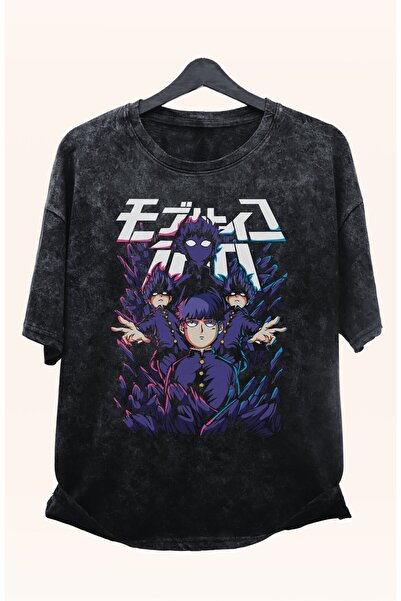 Fuddy Moda Mob Psycho 100 Štampano Oversize kroj Unisex anime majica