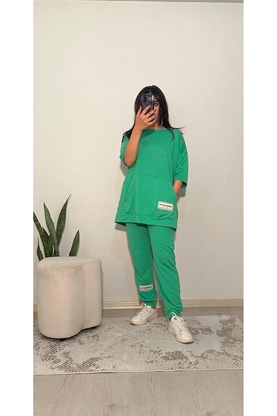 Butik Comfortable and Cool Combed Cotton Summer Tracksuit Set