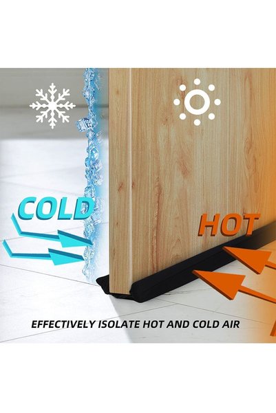 Ankaflex 2 Pieces Under Door Wind Preventing Thermal Insulation Sponge Windbreak Dust Cold Sponge Double Sided