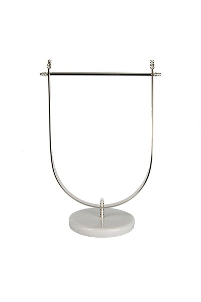 ege gross Ασημί Χρώμα Μαρμάρινη Βάση Ορειχάλκινη Πετσέτα Χεριών