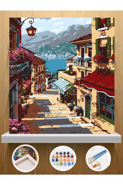 CNS HOBBY TUVAL Sayılarla Boyama Hobi Seti 40x50 Cm Çerçeveli Tuval Fırça Boy...