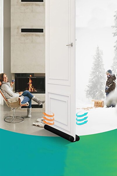 Blessca 4 Adet Kapı Altı Rüzgar Önleyici Süngeri Koruması Isı Yalıtım Rüzgarlık Toz Soğuk Sünger Stoper