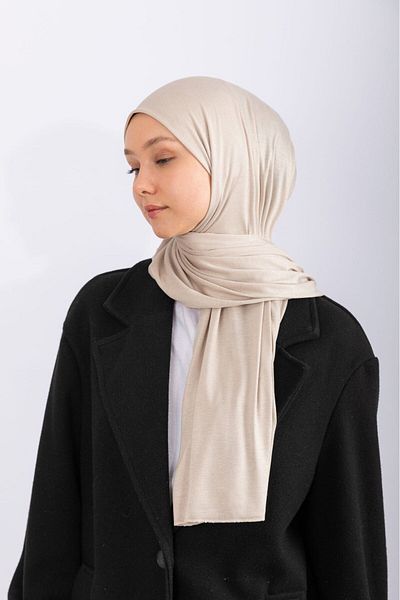 hijabchi Χτενισμένο βαμβακερό σάλι Τζέρσεϊ σάλι - Bademi