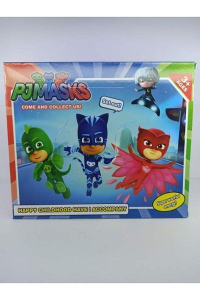 OMZ 10 Piece Boys' and Girls' Pajamas Masked Toy Set - 6 Figures, 4 Accessories