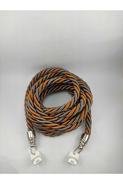 Halis Ticaret Kruvaze Perde Tül Fon Toplama Aparatı Halat Kordon Braçol 300cm Metal Uçlu 1 Adet Demirkordon