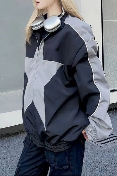 DEEFWEAR Y2k Baggy Paraşüt Unisex Μπουφάν
