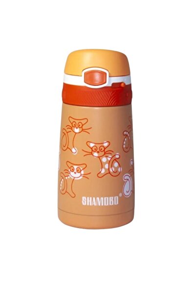 Shamobo 350 Ml Stainless Steel Children's Water Bottle with Straw Vagonlife (Set of 2)