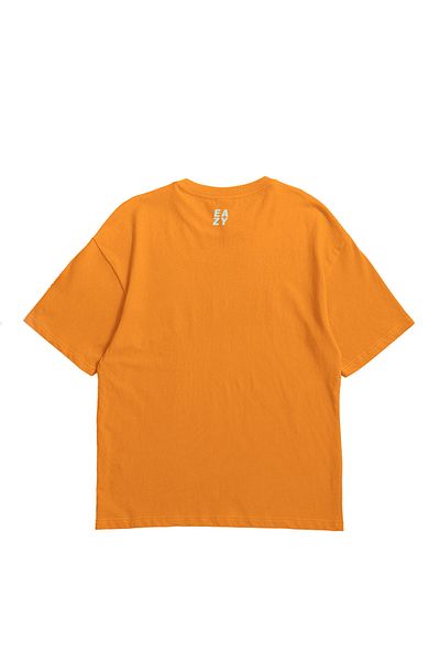 Eazy Co Eazy Orange Weekend Unisex Oversize εμπριμέ κοντομάνικο μπλουζάκι