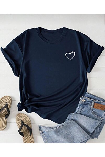 KOZİA OUTDOORS Tricou Minimal Imprimat Inimă Bleumarin Malkocbey