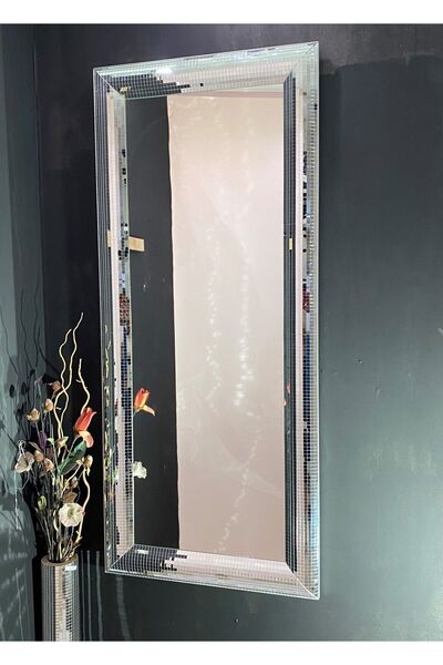 MURANO Mozaik Kaplamalı Yatay-dikey Asılabilen Dekoratif Boy Aynası Salon Ayn...