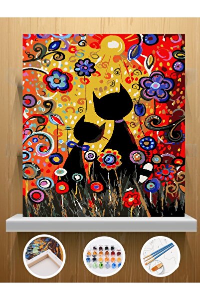 CNS HOBBY TUVAL Sayılarla Boyama Hobi Seti Tuvale Gerilmiş Tablo Seti Kasnakl...