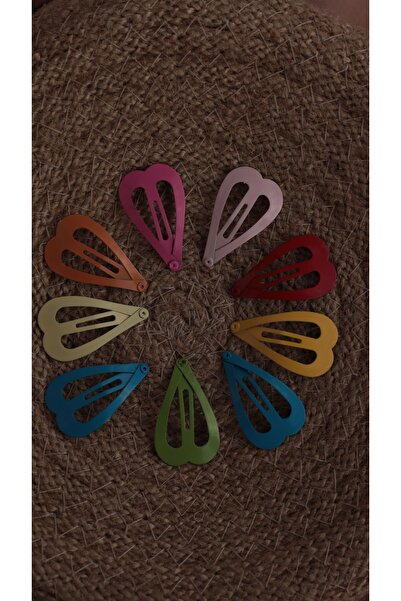 MİNAHOBİ 10 штук 4 см серцеподібні затискачі з кольоровим покриттям, 10 штук