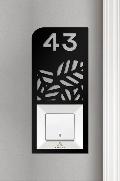 AHWART Nr. 43 - Cadru decorativ din lemn pentru ușă circulară și priză pentru...