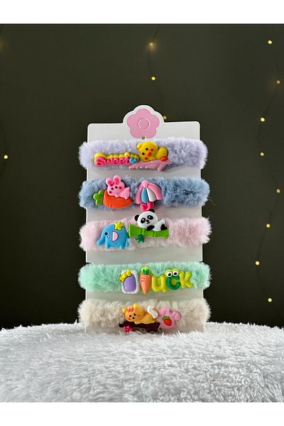 Chocuk Large Plush Set of Five Rubber Buckles