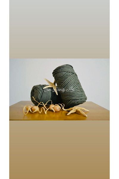 CAN DENİZ ART 250gr Περιστρεφόμενο νήμα μακραμέ μονής περιστροφής - 3mm