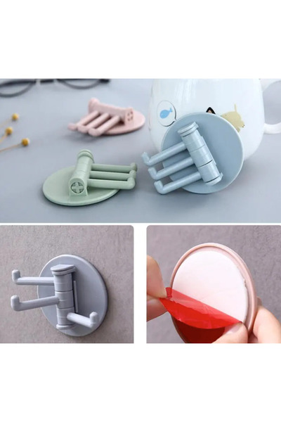 Generic Brand 3- Branch Non-Marking Hanging Hook - No Punching Installation!