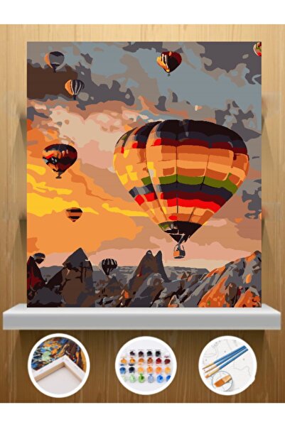 CNS HOBBY TUVAL Sayılarla Boyama Hobi Seti 40x50cm Çerçeveli Tuval Seti Fırça...