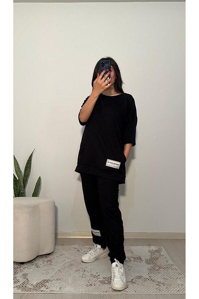Butik Comfortable and Cool Combed Cotton Summer Tracksuit Set