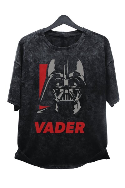 Fuddy Moda Tricou unisex cu imprimeu Darth Vader - Tricou oversize Star Wars Vintage