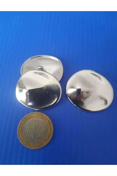 İMREN AKSESUAR 4 Cm Free Nickel Hanging Special Design Metal Button - 1 Pack 4 Pieces