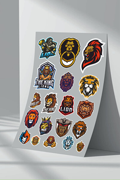 Sticker Market Set de autocolante Lion Lion - 6 bucăți