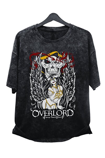 Fuddy Moda Tricou oversize unisex imprimat Overlord - Tricou Anime Vintage la...