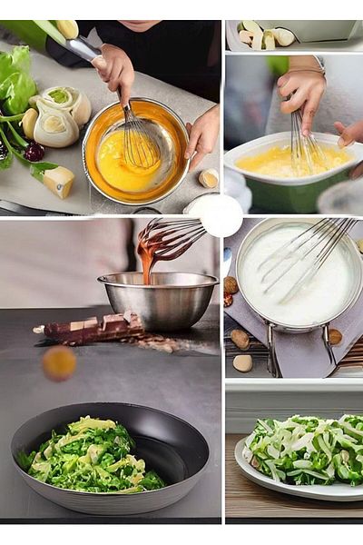 Jet's Home 40 cm Stainless Sauce Whisk - Egg, Chocolate and Cream Whisk