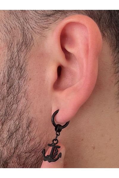 Piercing Market Steel & Silver Men's Unisex Anchor Model - Steel Swinging, No Rusting Blackening