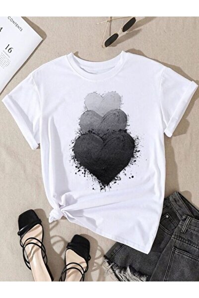 CLASSY.MODA Tricou Single Jersey - Tricou cu mânecă scurtă, cu decolteu tripl...
