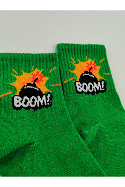 Shuttle Park Πράσινες Unisex Comics Fashion Boom College Κάλτσες