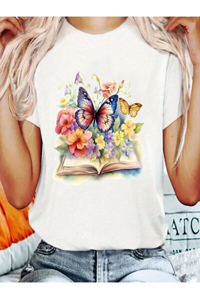 CLASSY.MODA Tricou Single Jersey - Tricou cu mânecă scurtă, cu decolteu tripl...