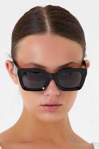 Nilu Moda Square Women's Black Sunglasses