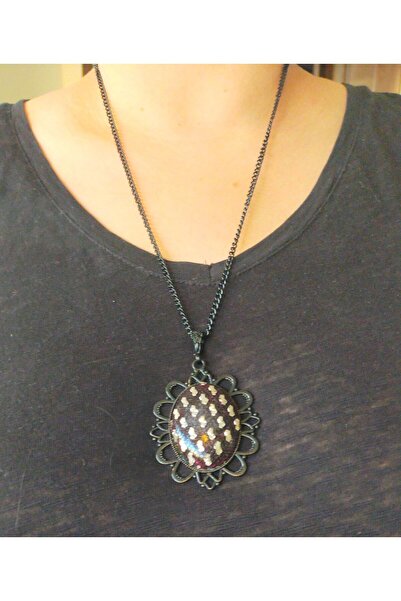 Süperal Orijinal El İşi Tel Kırmalı Bijuteri Aksesuarlı Kolye