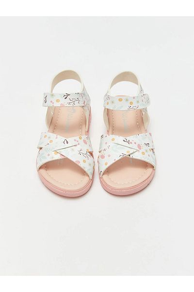 LC Waikiki Lcw Steps - Velcro Printed Sandals for Baby Girl