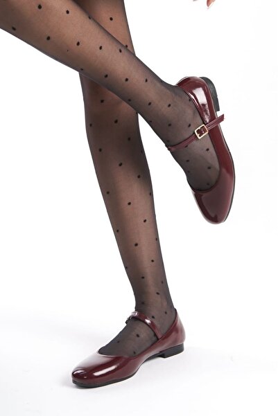 Ayakkabı Podyumum AÇELYA - Ortopedická nová sezóna uzavřená helma s plochou podrážkou s kulatou špičkou