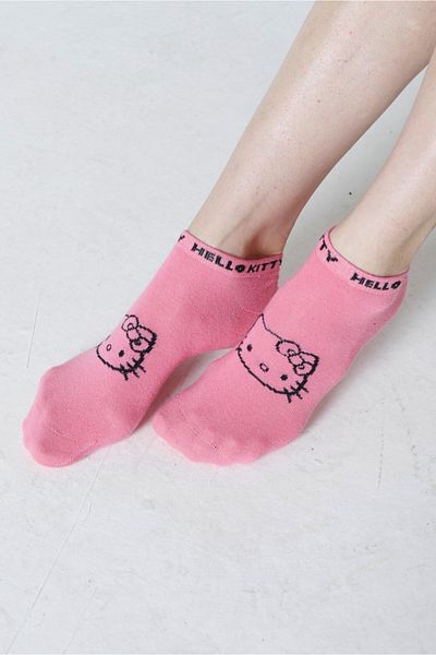 Hello Kitty Pink Patterned Short Socks - ROZ-88/1