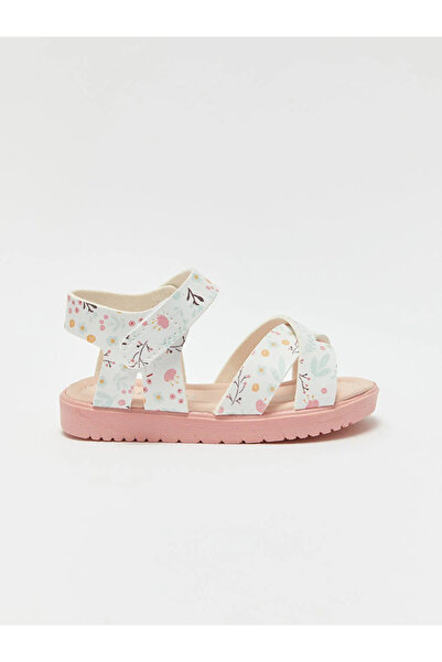 LC Waikiki Lcw Steps - Velcro Printed Sandals for Baby Girl