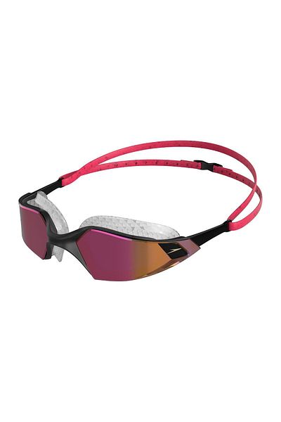 SPEEDO Aquapulse Pro Mirror - نظارات السباحة باللون الأحمر/الذهبي (مع صندوق حماية النظارات)