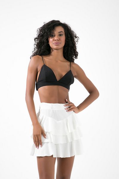 MuuBs 3 Layer Ruffled and Wrapped Fabric Skirt - Best