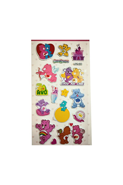Bluoksweet Model-2 în relief cu Cute Care Bears - Autocolant și etichetă pent...