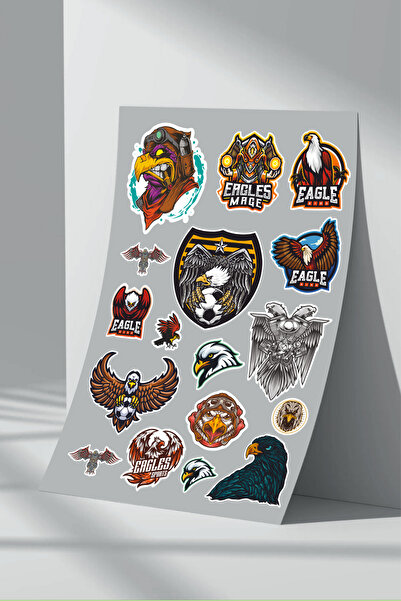 Sticker Market Set de stickere cu model de vultur - Pachet de 2