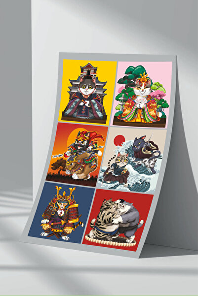 Sticker Market Set de autocolante pentru pisici în 11 pași