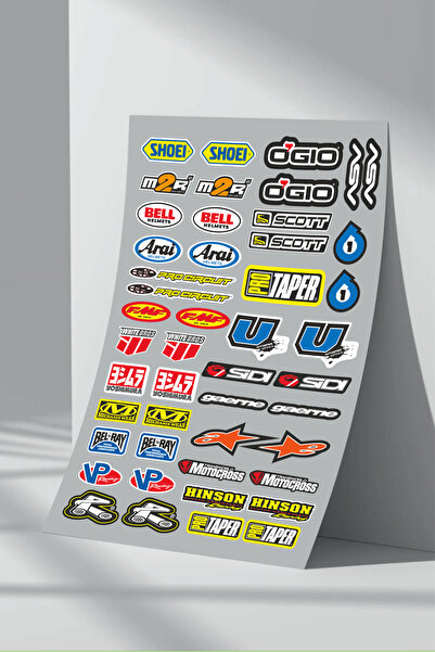 Sticker Market Sponsor Motosiklet Bisiklet Araç Sticker Seti (10)