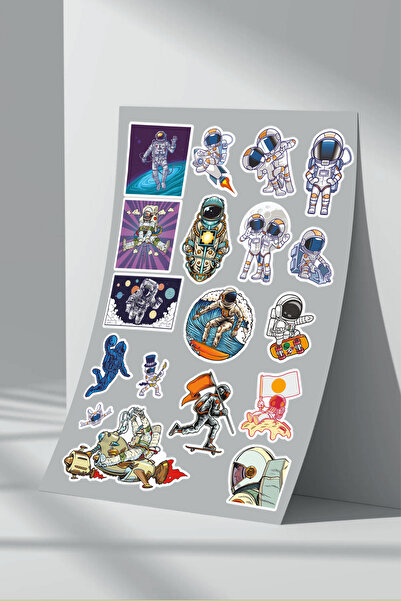 Sticker Market Set de autocolante lungi pentru astronauți - 18 de modele