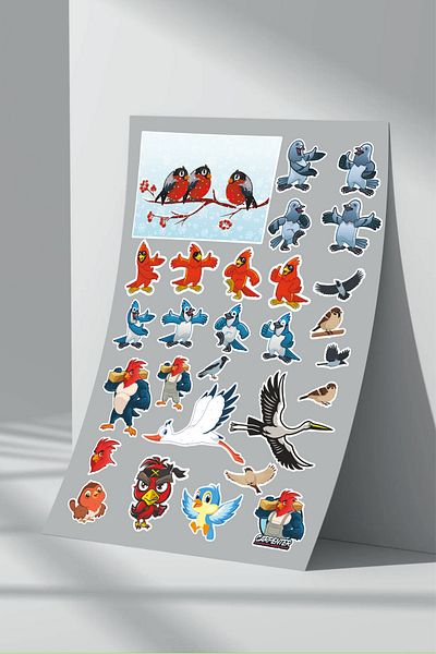 Sticker Market Cute Heroes - Set de 4 autocolante