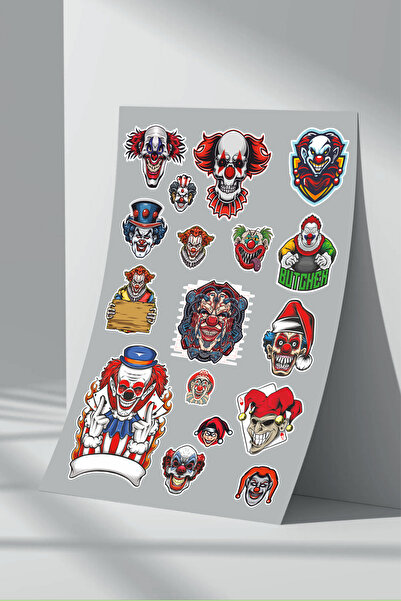 Sticker Market Set de 5 autocolante cu clovn